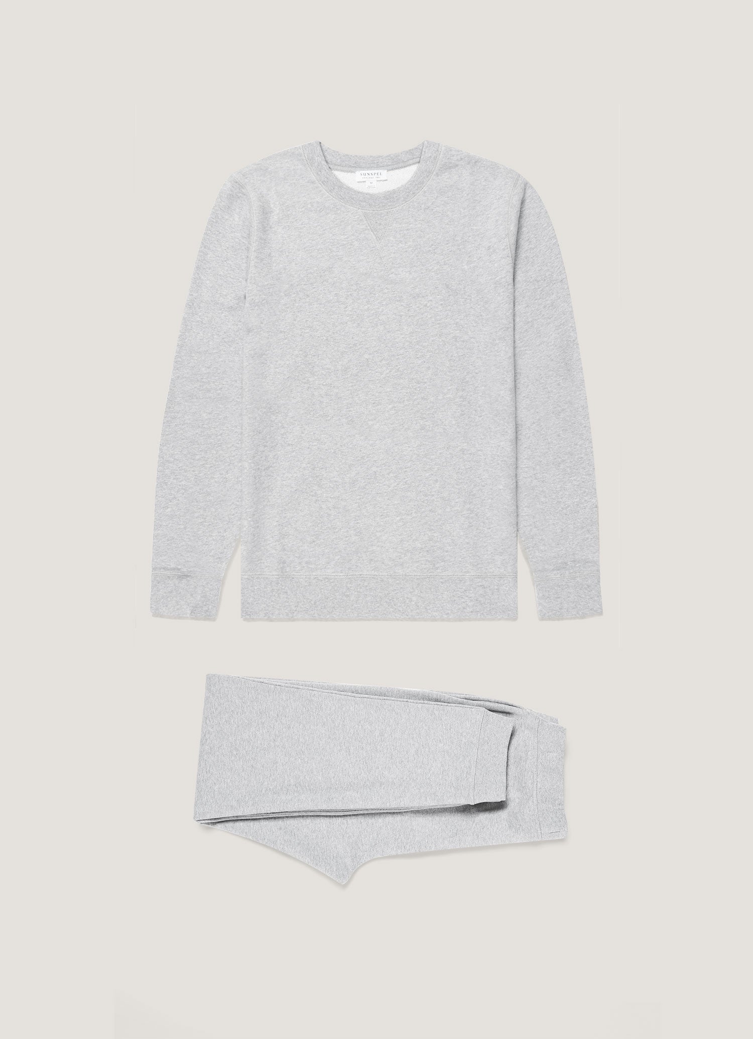 Men S Loopback Tracksuit In Grey Melange