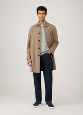 Men's Half Zip Loopback Sweatshirt in Grey Melange