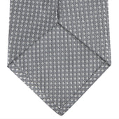 Grey And White Diamond Silk Tie