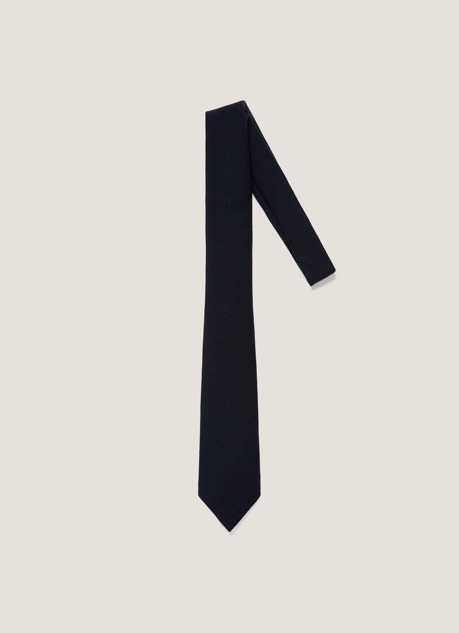 Men's Textured Wool Tie in Navy