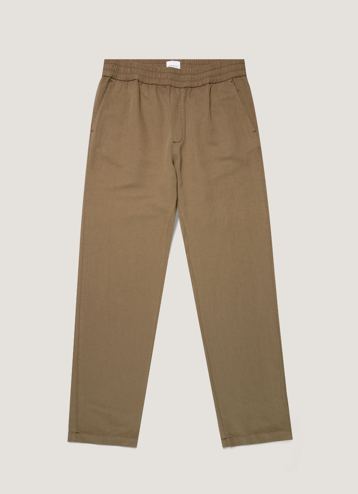 Men S Cotton Linen Drawstring Trouser In Dark Cedar