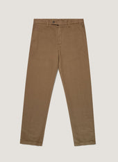Men's Cotton Linen Two-Piece Suit in Dark Cedar