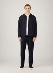 Men's Cotton Linen Trouser in Navy