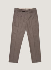 Men's Lightweight Travel Wool Two-Piece Suit in Light Coffee Melange