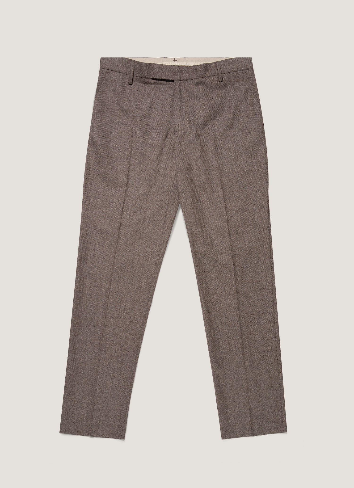 Men S Lightweight Travel Wool Trouser In Light Coffee Melange