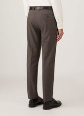 Men's Lightweight Travel Wool Trouser in Light Coffee Melange