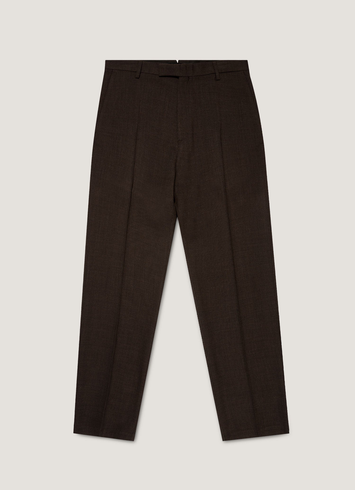 Men S Textured Wool Trouser In Truffle