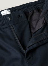 Men's Cotton Cashmere Drawstring Trouser in Navy