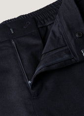 Men's Wool Cashmere Flannel Trouser in Navy
