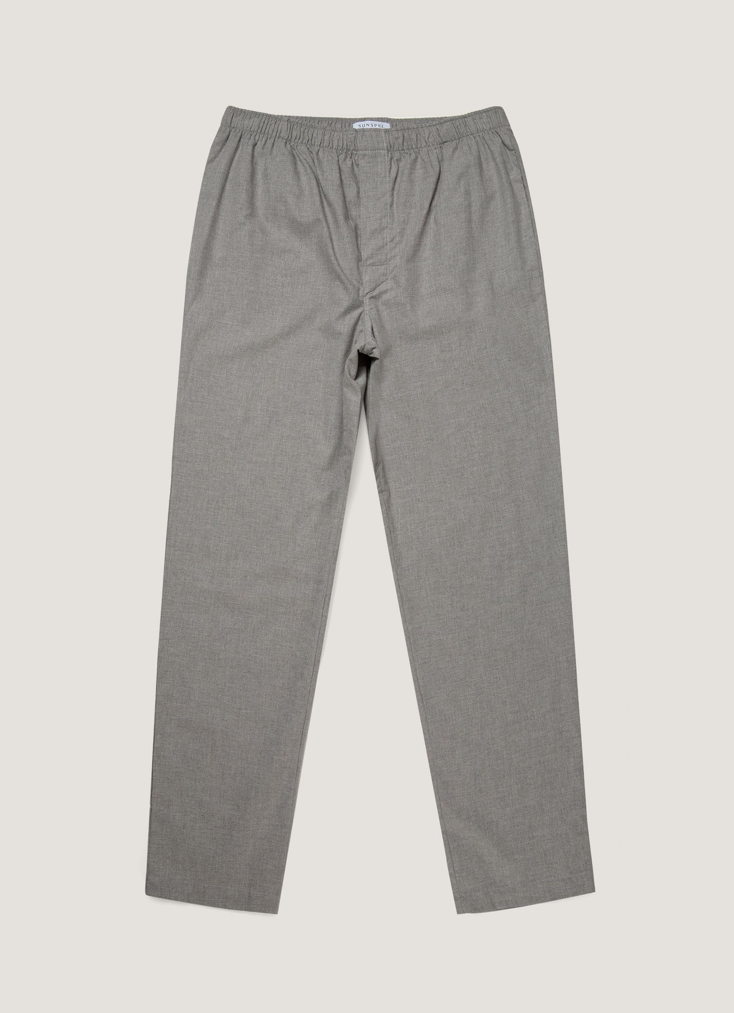 Men S Cotton Flannel Pyjama Trouser In Mid Grey Melange