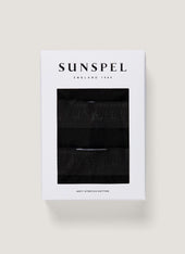 Men's Stretch Cotton Trunks 3-Pack in Black