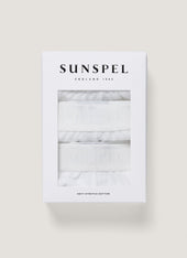 Men's Stretch Cotton Trunks 3-Pack in White