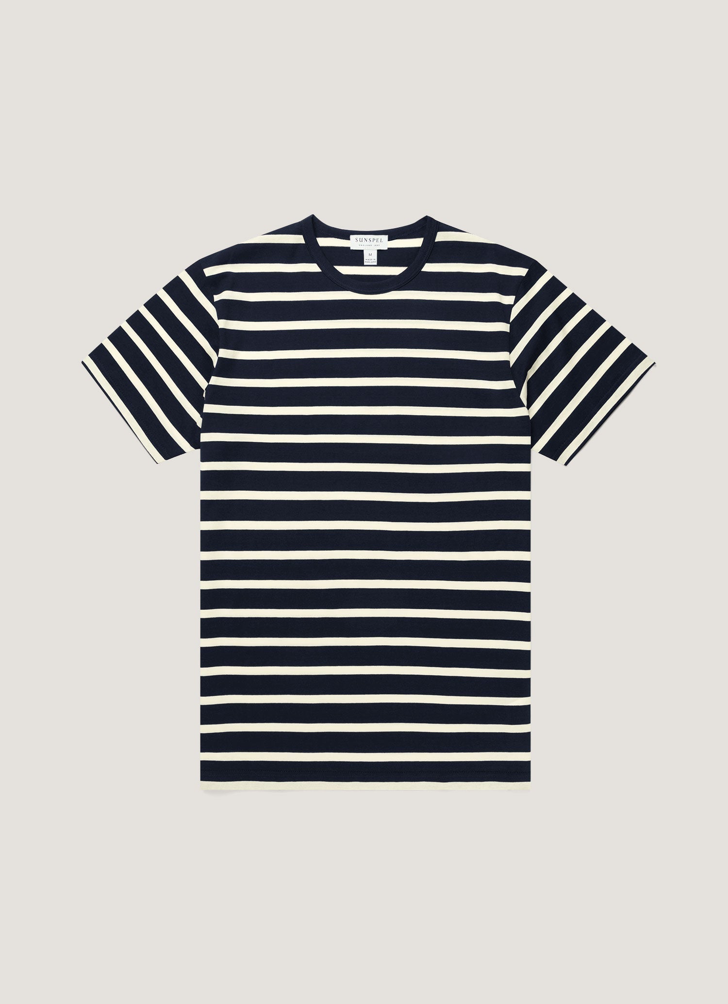 Men S Classic T Shirt In Ecru Breton Stripe