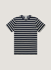 Men's Classic T-shirt in Navy/Ecru Breton Stripe