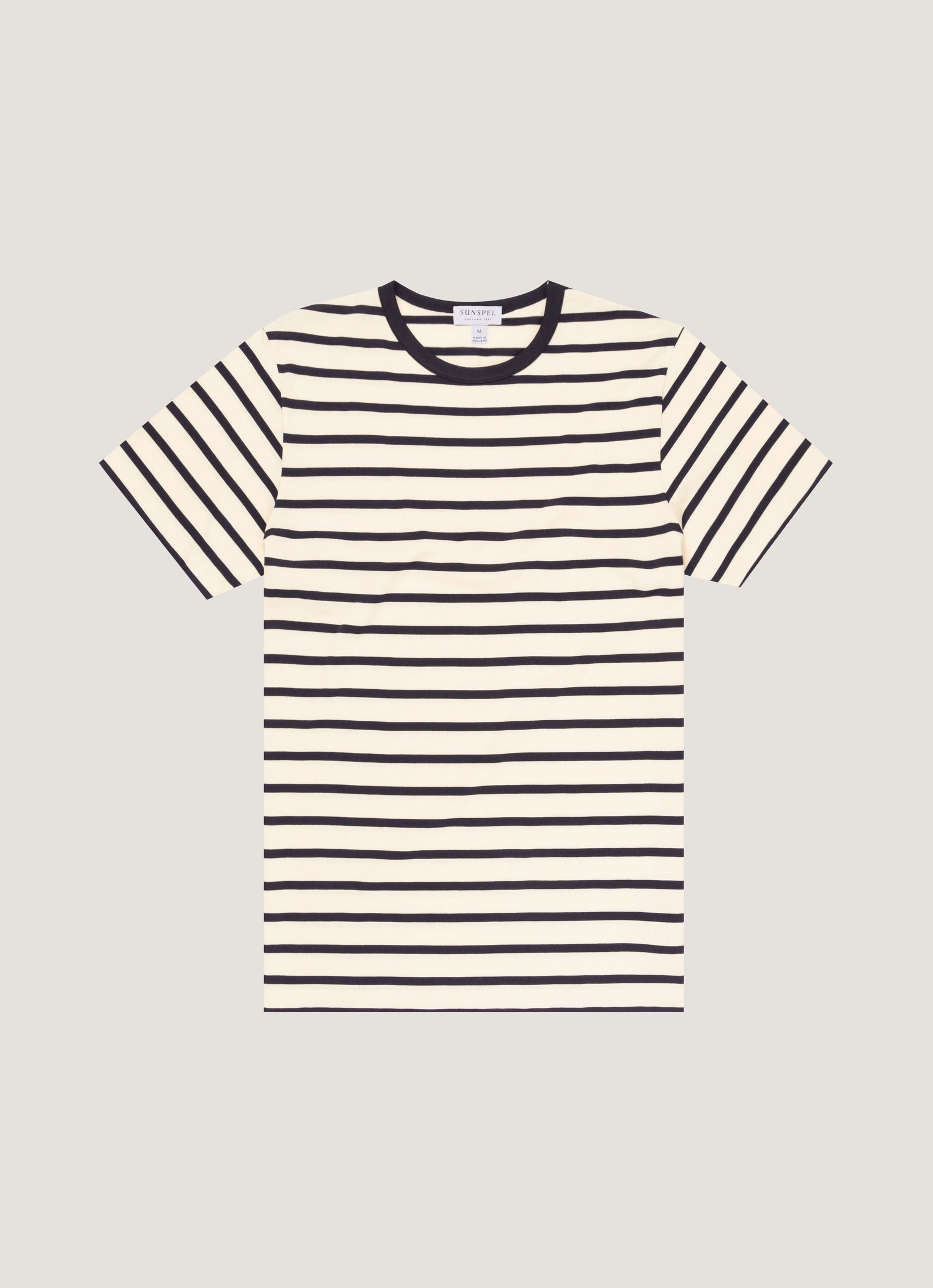Men S Classic T Shirt In Navy Breton Stripe