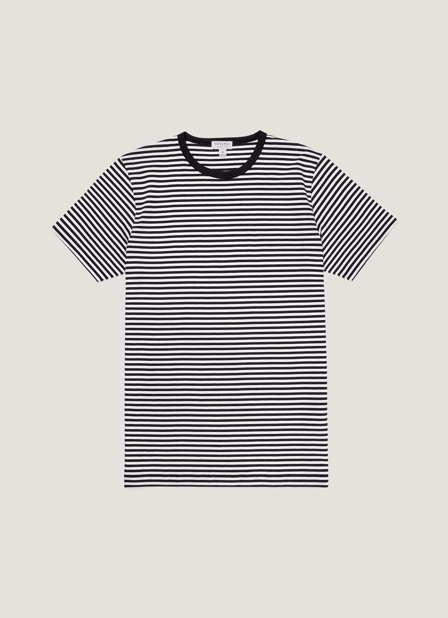 Men S Classic T Shirt In White English Stripe