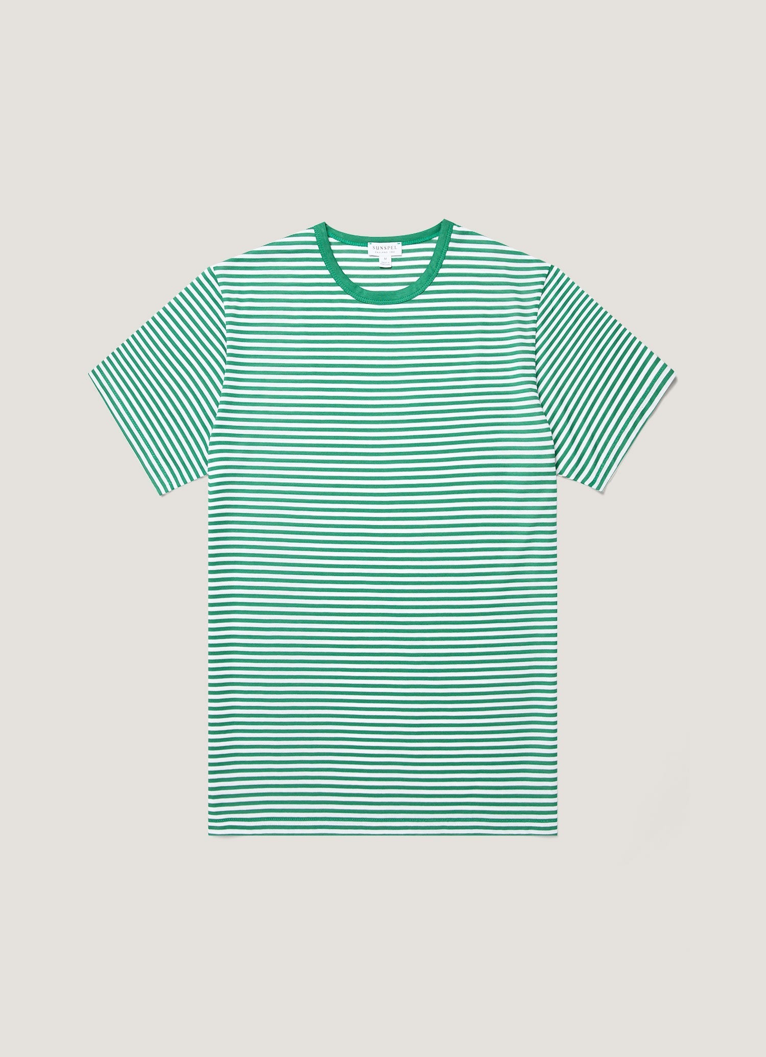Men S Classic T Shirt In Bright Green English Stripe