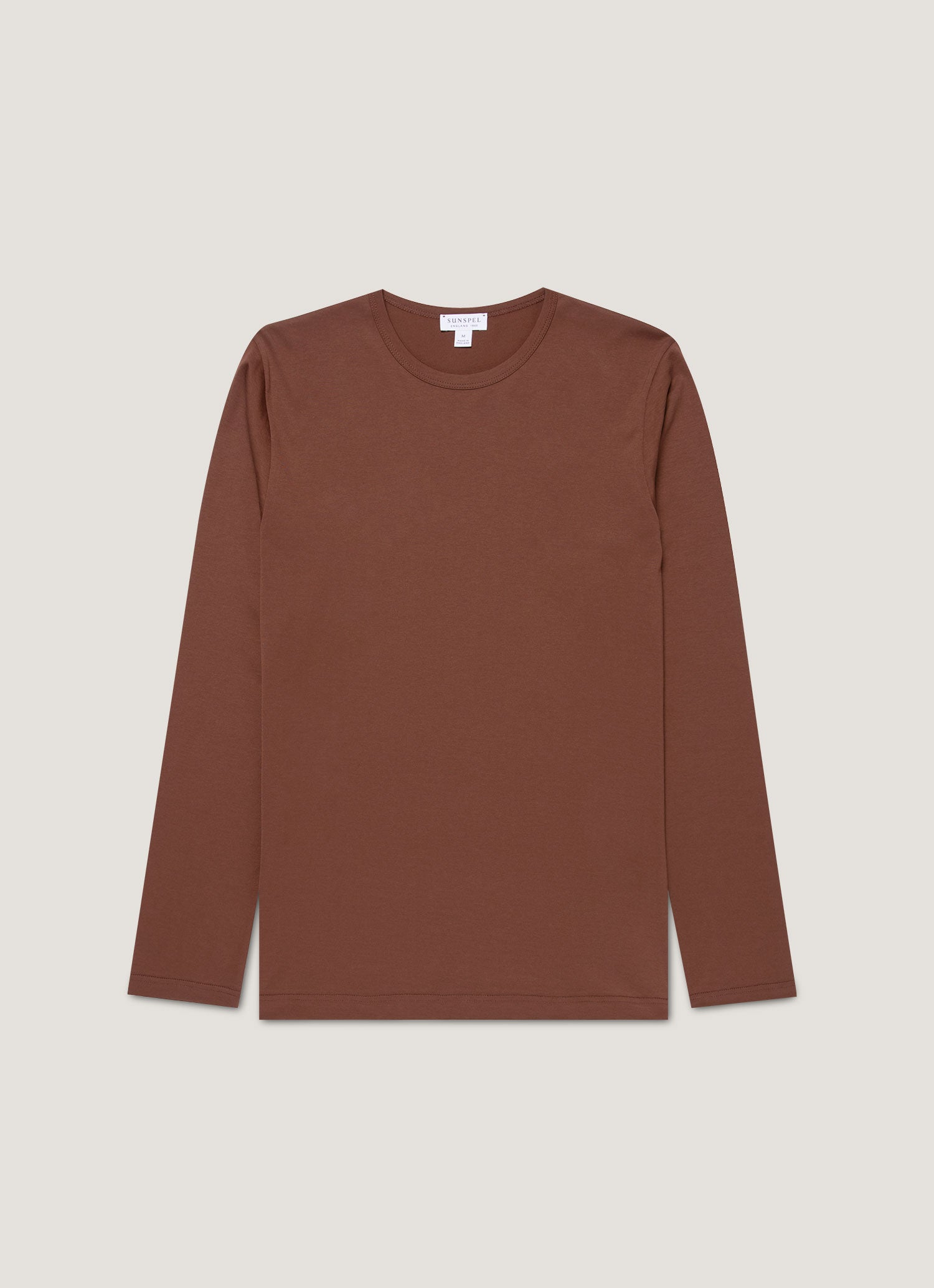 Men S Long Sleeve Classic T Shirt In Conker