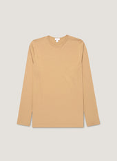 Men's Long Sleeve Classic T-shirt in Tan