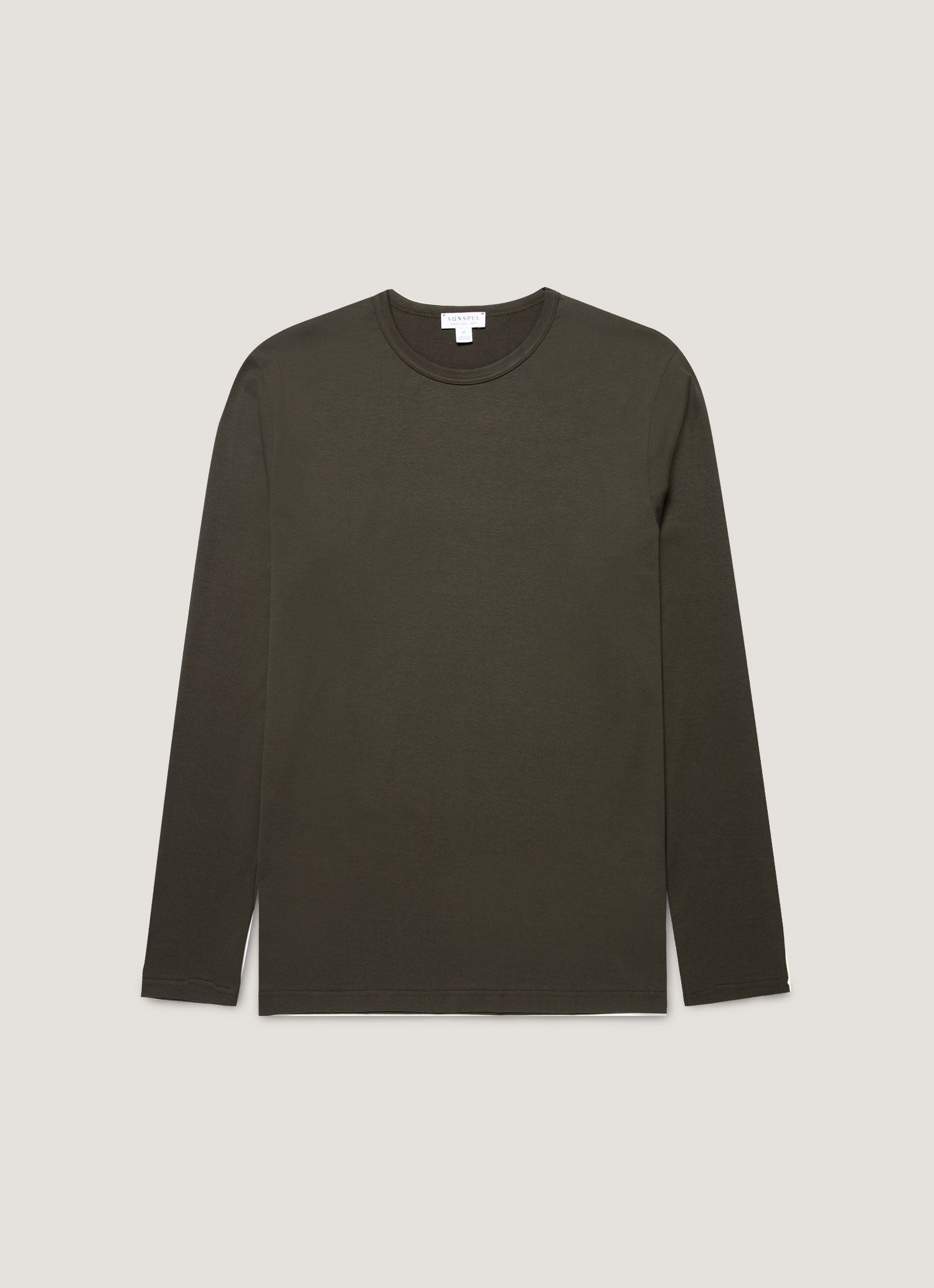 Men S Long Sleeve Classic T Shirt In Dark Green