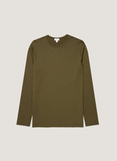 Men's Long Sleeve Classic T-shirt in Deep Olive