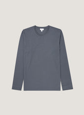 Men's Long Sleeve Riviera Midweight T‑shirt in Slate Blue