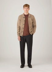 Men's Relaxed Fit Heavyweight T-shirt in Conker Brown