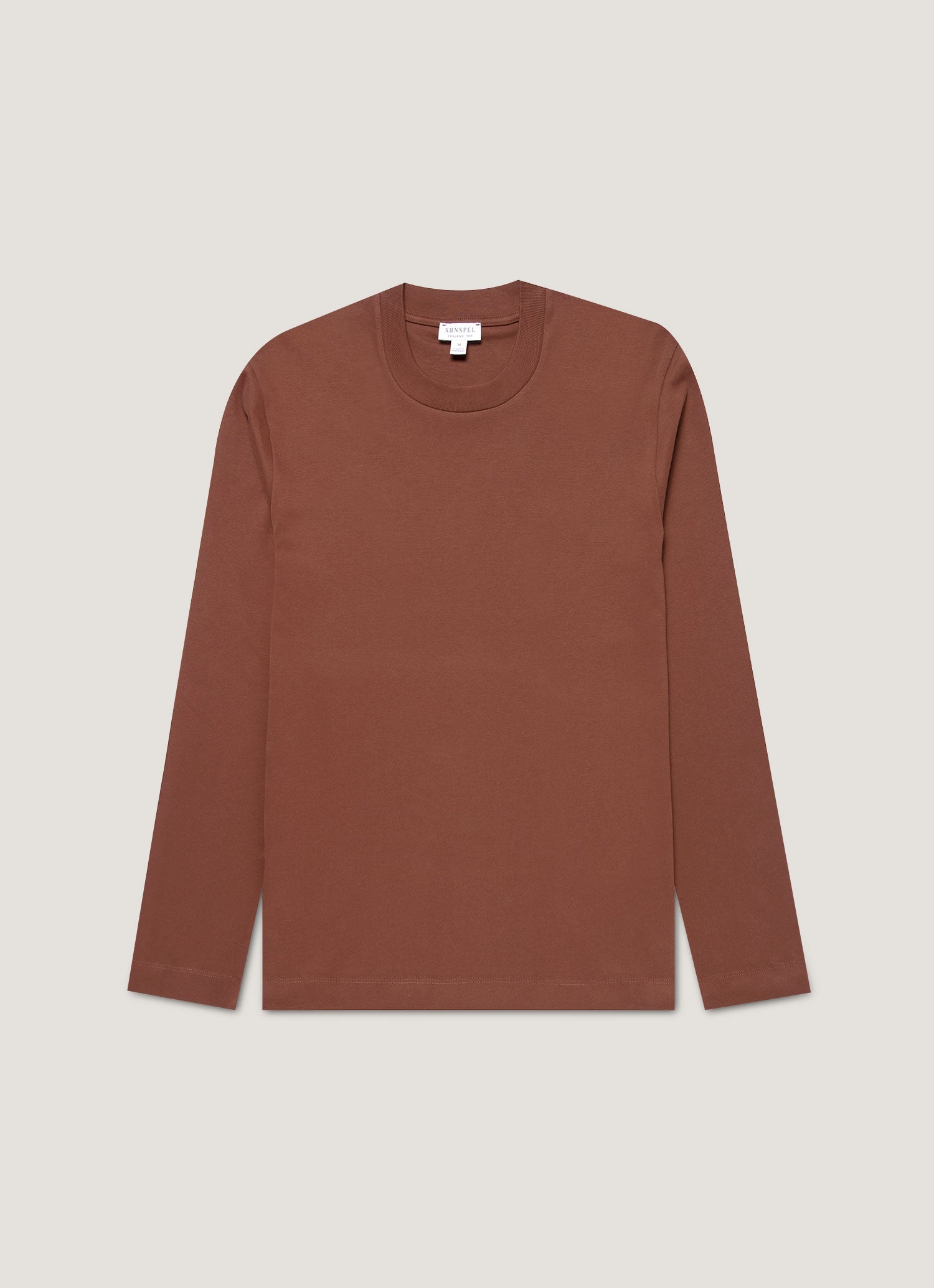 Men S Long Sleeve Heavyweight T Shirt In Conker