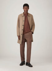 Men's Long Sleeve Heavyweight T-shirt in Conker Brown