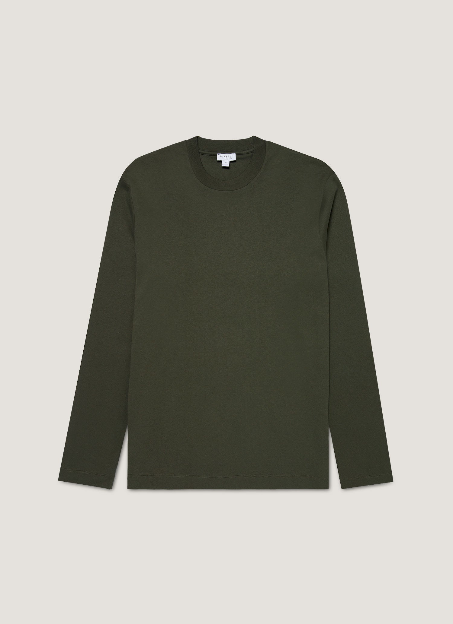 Men S Long Sleeve Heavyweight T Shirt In Dark Green