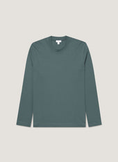 Men's Long Sleeve Heavyweight T-shirt in Dark Petrol