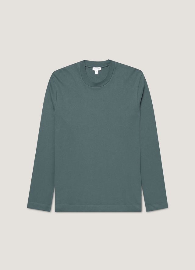 Men's Long Sleeve Heavyweight T-shirt in Dark Petrol