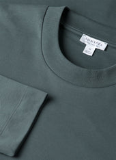 Men's Long Sleeve Heavyweight T-shirt in Dark Petrol