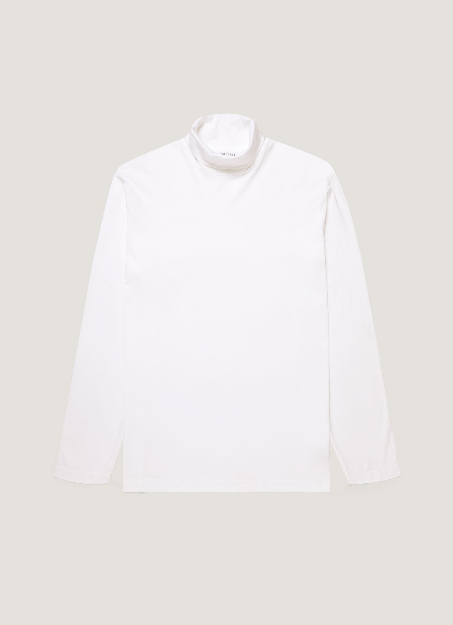 Men's Roll Neck Heavyweight T-shirt in White
