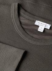 Men's Long Sleeve Cellulock Crew Neck in Charcoal