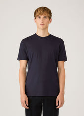 Men's Silk Cotton Cashmere T-shirt in Navy