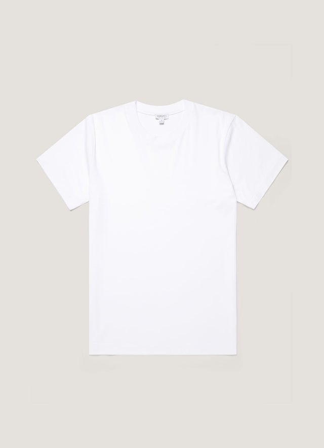Men's Silk Cotton Cashmere T-shirt in White
