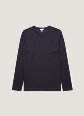 Men's Long Sleeve Heavyweight Jersey T-shirt in Navy