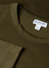 Men's Long Sleeve Heavyweight Jersey T-shirt in Deep Olive