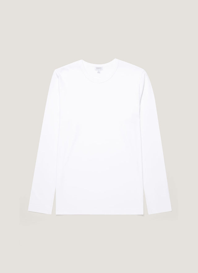 Men's Long Sleeve Heavyweight Jersey T-shirt in White
