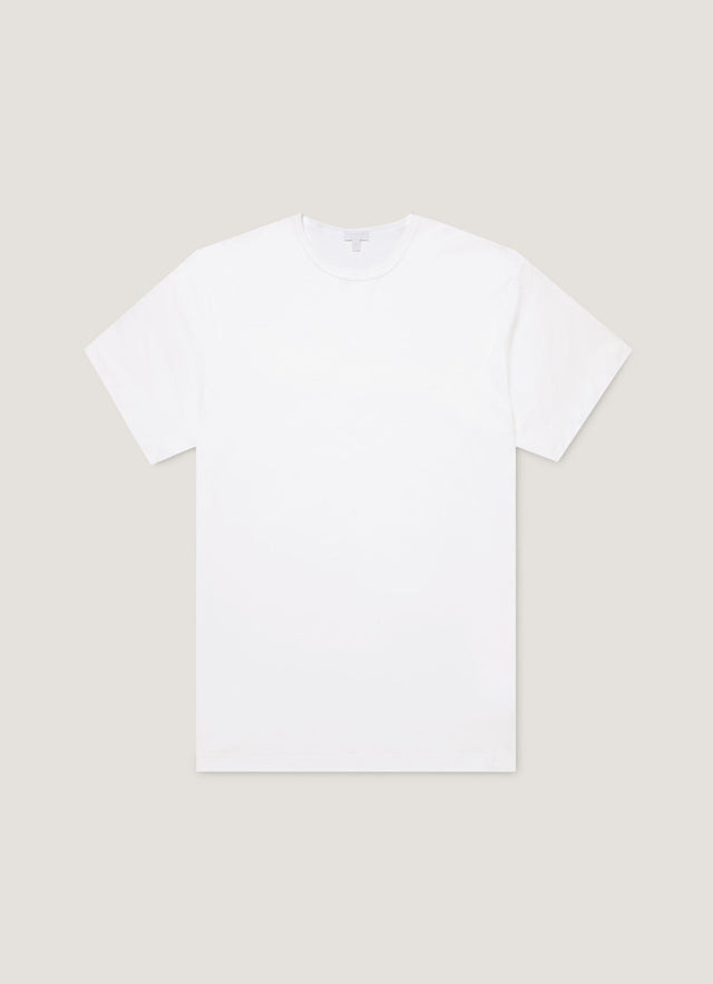 Men's Sea Island Cotton Underwear T-shirt in White