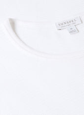 Men's Cellular Cotton Underwear T-shirt in White