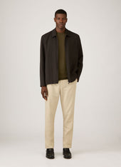 Men's Sea Island Cotton Knit T-shirt in Deep Olive