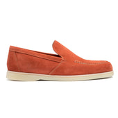 Mullion Apron Loafer in Mango Suede