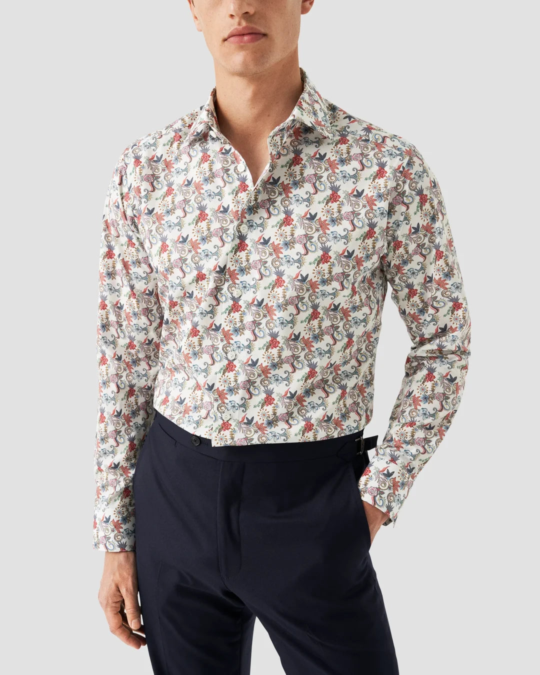 Floral Fine Twill Shirt Eton
