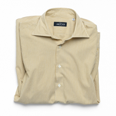 Barre Stripe Spread Collar Shirt
