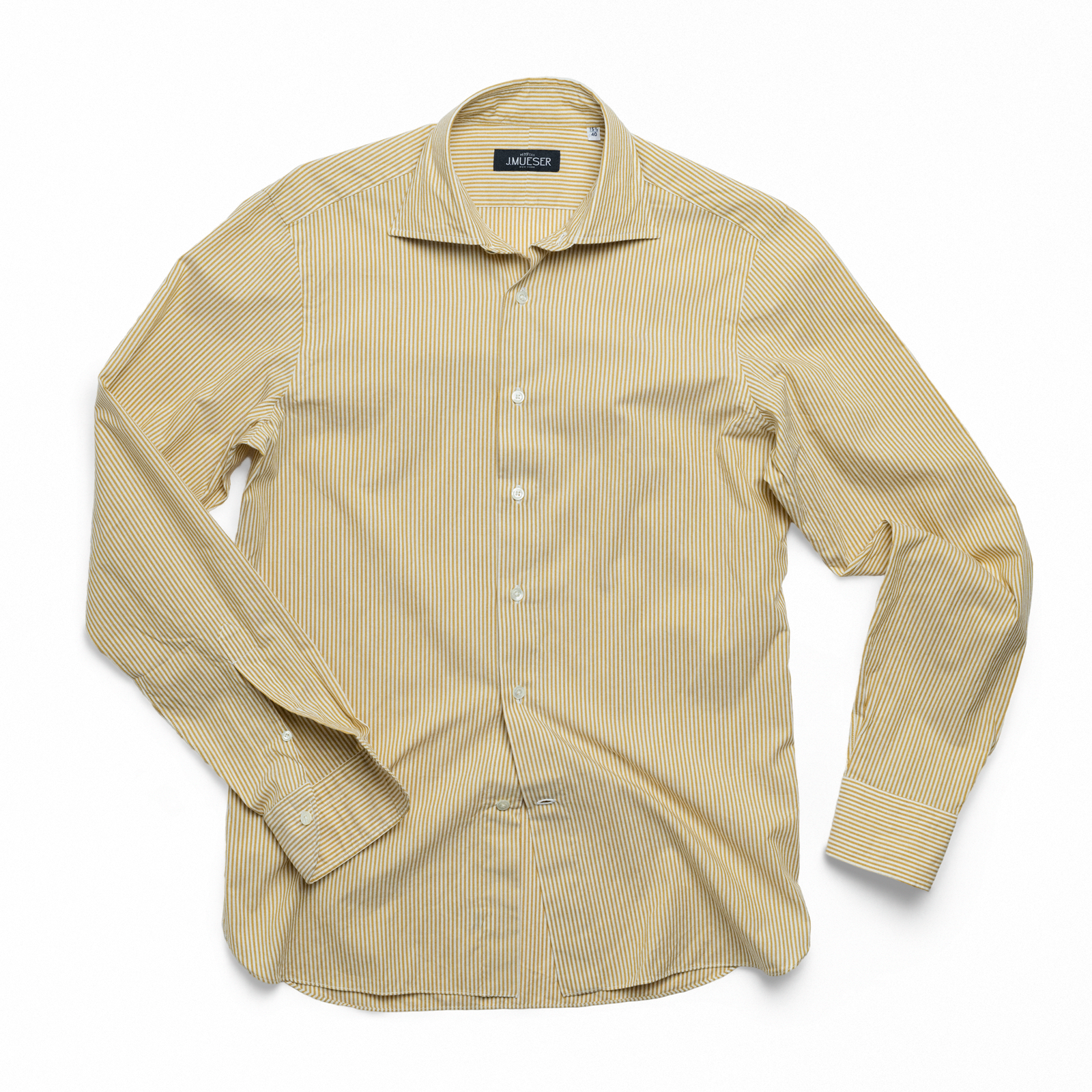 Barre Stripe Spread Collar Shirt