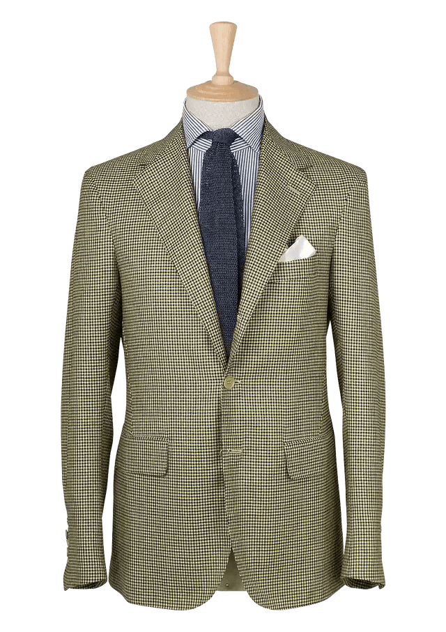 Mustard Check Unstructured Jacket