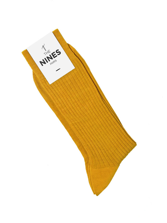 Mustard yellow new wool socks