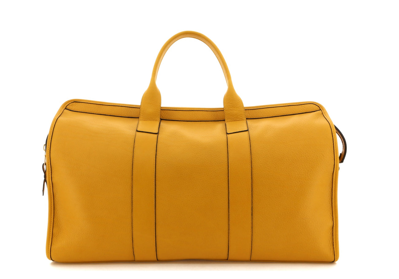 Signature Travel Duffle - Mustard - Grey Interior - Tumbled